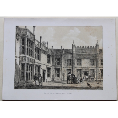 8909 - Nash J - 2 lithographs of Sutton Place, Surrey  1869.

These two lithographs of  Sutton Place, Surre... 