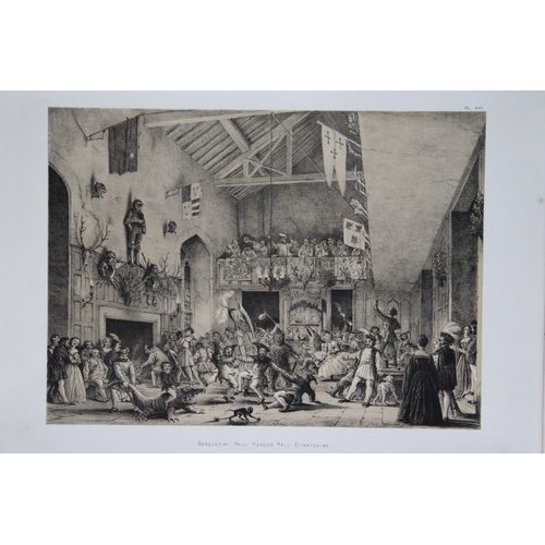 8912 - Nash J - 2 lithographs of Haddon Hall, Derbyshire  1869.

These two lithographs of  The Drawing Room... 