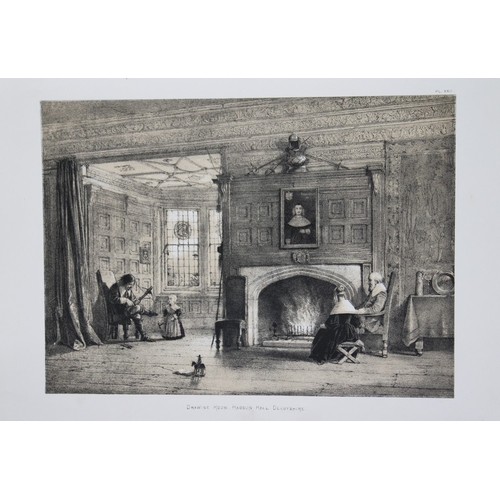 8912 - Nash J - 2 lithographs of Haddon Hall, Derbyshire  1869.

These two lithographs of  The Drawing Room... 