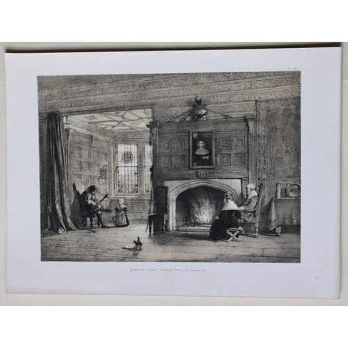 8912 - Nash J - 2 lithographs of Haddon Hall, Derbyshire  1869.

These two lithographs of  The Drawing Room... 