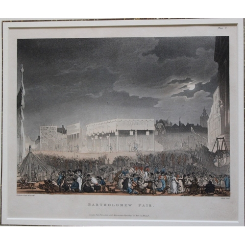 8945 - Rowlandson and Pugin - Bartholomew’s Fair, London 1808..

This hand-coloured aquatint of the Barthol... 