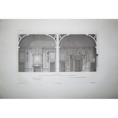 8955 - Colen Campbell - Salon and Great Dining Room at Wilton House 1717.

This copper engraving of the Sec... 