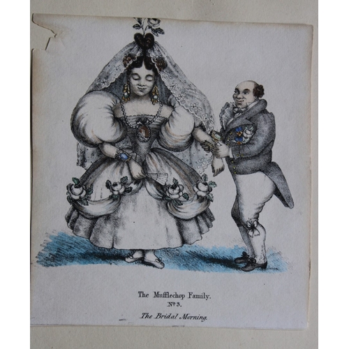 8492 - Dubuisson - 4 lithographs of The Mufflechop Family c1830.

The Mufflechop Family - hand coloured lit... 