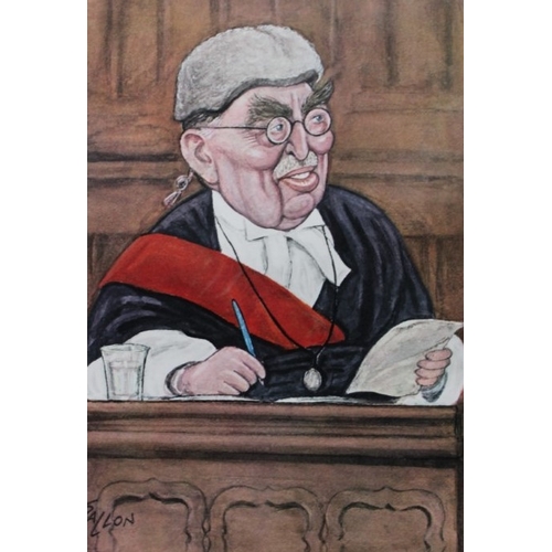 8493 - Ralph Sallon - 12 folio prints of British judges 1963.

This is a complete collection of 12 prints a... 