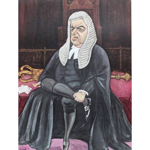 8493 - Ralph Sallon - 12 folio prints of British judges 1963.

This is a complete collection of 12 prints a... 