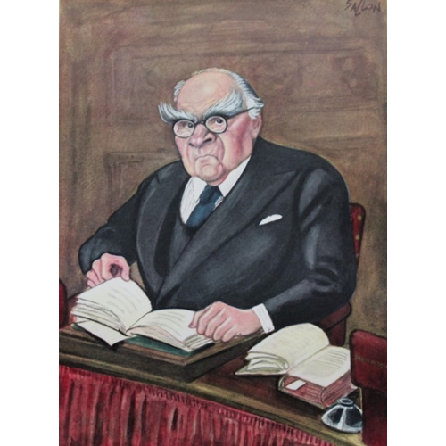 8493 - Ralph Sallon - 12 folio prints of British judges 1963.

This is a complete collection of 12 prints a... 