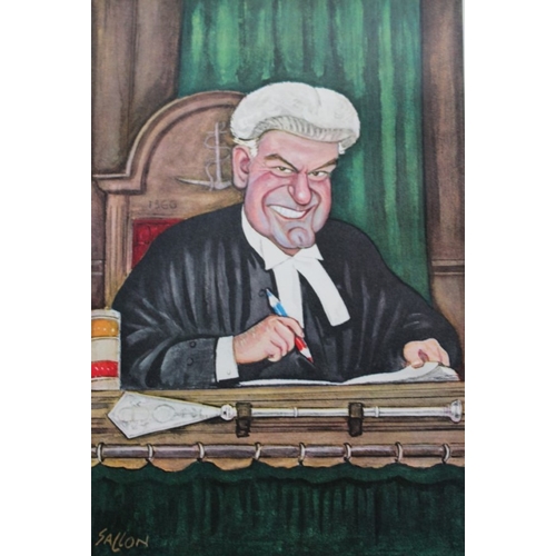 8493 - Ralph Sallon - 12 folio prints of British judges 1963.

This is a complete collection of 12 prints a... 