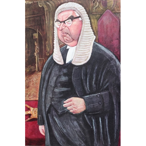 8493 - Ralph Sallon - 12 folio prints of British judges 1963.

This is a complete collection of 12 prints a... 