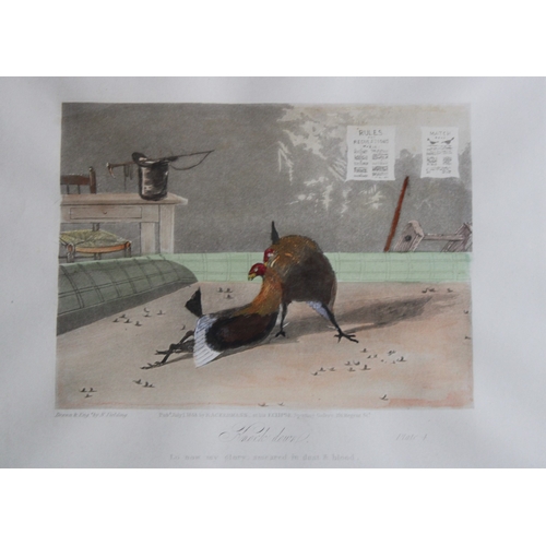 8496 - R Ackermann - 6 cock fighting engravings 1853.

This is a complete set of aquatint engravings from N... 