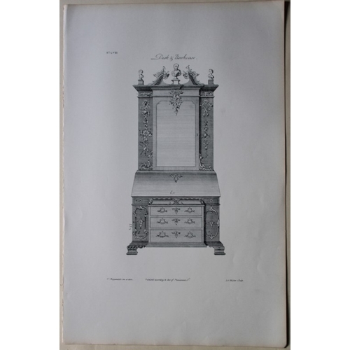 8536 - Thomas Chippendale - 3 engravings of Desks & Bookcases 1762.

These copperplate engravings are from ... 