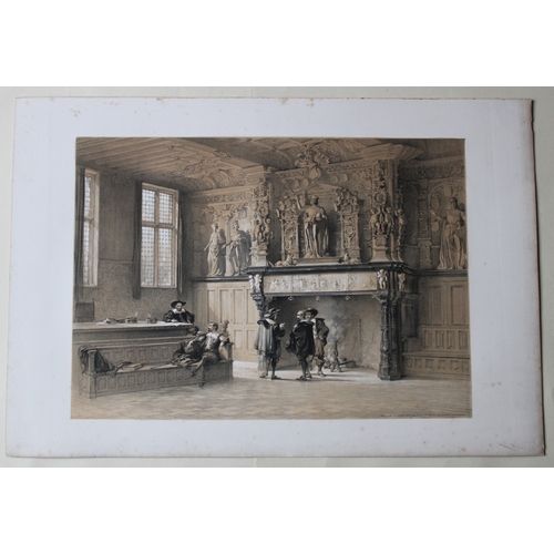 8546 - Haghe & Day - 2 lithographs of Bruges, Belgium 1840.

These two lithographs of the Hall of Justice o... 