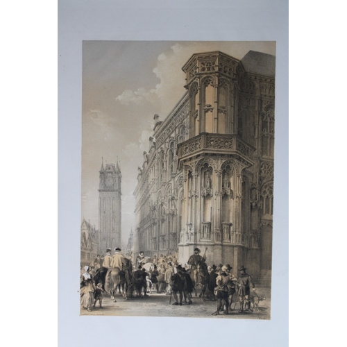 8547 - Haghe & Day - 2 lithographs of Town Halls in Belgium 1840.

These two lithographs of the Town Hall, ... 