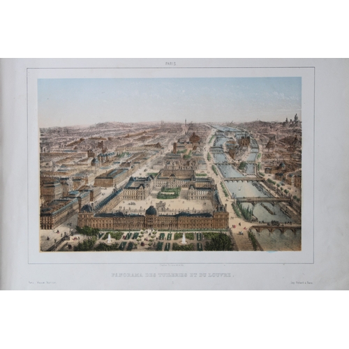 8561 - Charles Riviere - Panorama des Tuileries et du Louvre 1855.

This rare coloured lithograph is from P... 