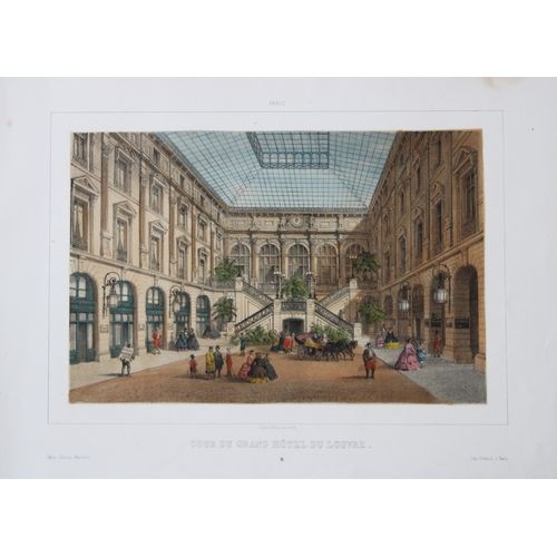 8562 - Charles Riviere - Cour du Grand Hotel du Louvre 1855.

This rare coloured lithograph is from Paris M... 