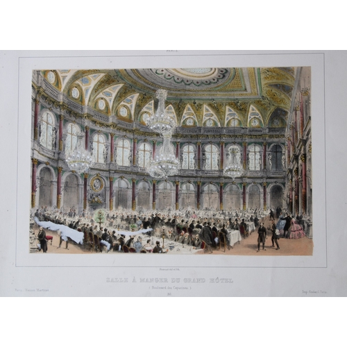 8564 - Charles Riviere - Salle a Manger du Grand Hotel 1855.

This rare coloured lithograph is from Paris M... 