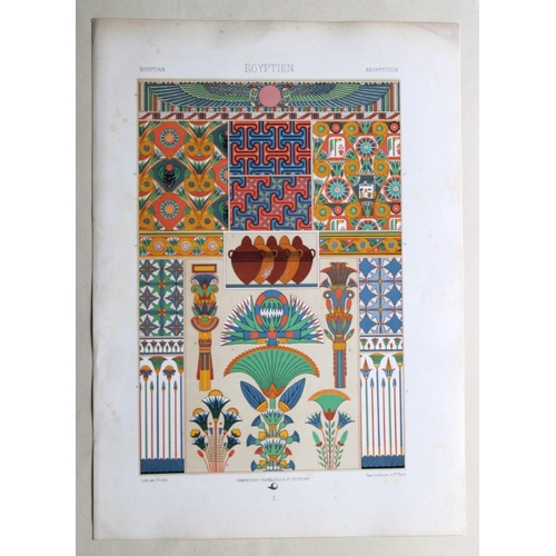 8632 - A Racinet - 2 lithographs of Egyptian designs 1873.

These lithographic prints of decorative designs... 