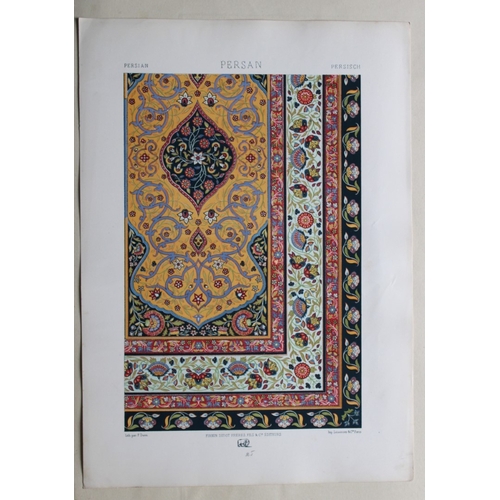 8638 - A Racinet - 3 lithographs of Persian designs 1873.

These lithographic prints of decorative designs ... 