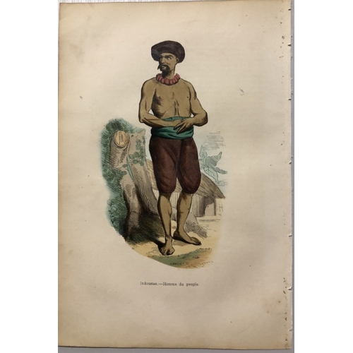 8685 - A Wahlen - 2 engravings: Hindustan man and Indian Sepoy officer 1843.

These hand-coloured woodcut e... 