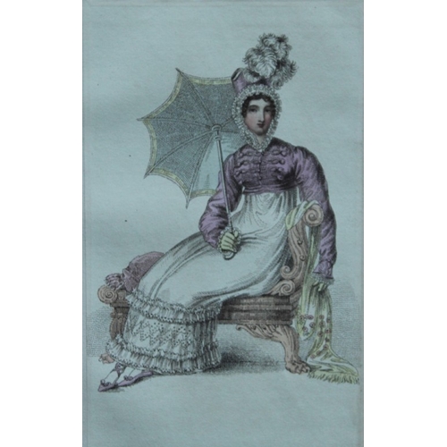 8693 - R Ackermann - 2 engravings of Promenade Dresses 1816.

These original hand coloured aquatint engravi... 