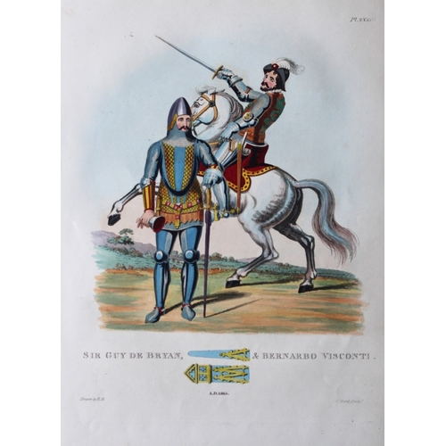 8714 - Samuel Meyrick - Sir Guy de Bryan & Bernarbo Visconti 1842.

This superb hand-coloured engraving of ... 