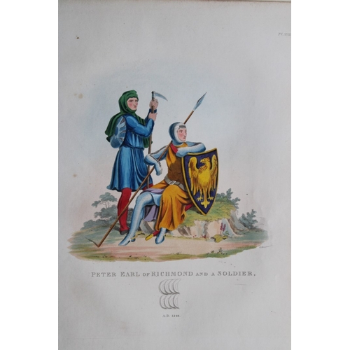 8727 - Samuel Meyrick - Peter Earl of Richmond and a Soldier 1842.

This superb hand-coloured engraving of ... 