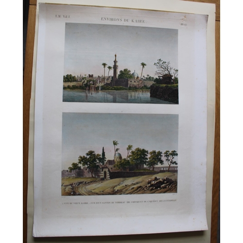 8798 - Panckoucke - View of Old Cairo & Tomb from Desc. de l'Egypte 1820-29.

This rare coloured engraving ... 