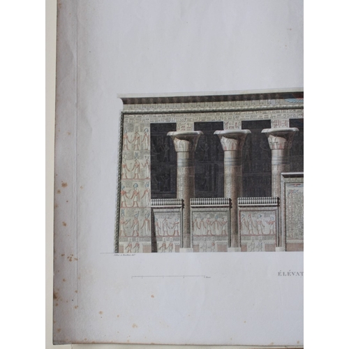 8802 - Panckoucke - Elevation of Portico at Esne from Desc. de l'Egypte 1820-29.

This rare coloured engrav... 