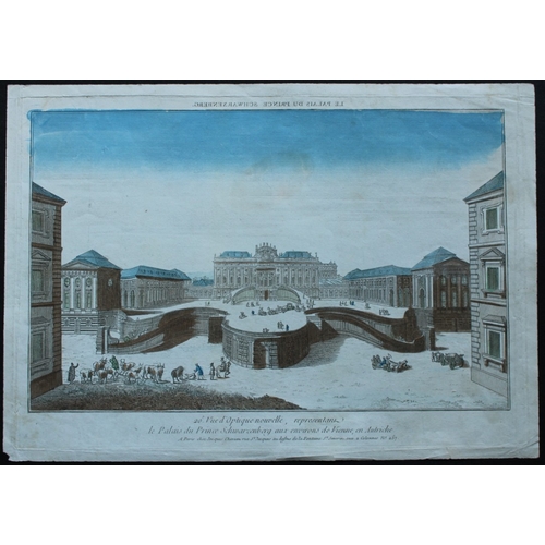 8861 - Vue d'Optique - Schwarzenberg Palace, Vienna c1770.

This original hand-coloured engraving is the Vu... 