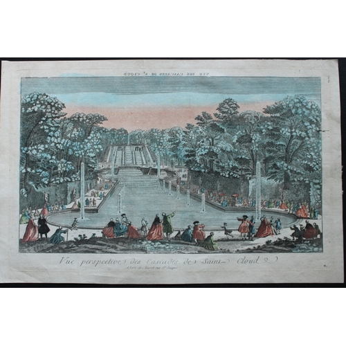 8862 - Vue d'Optique - Cascades de St. Cloud 1770.

This original hand-coloured engraving is the Vue Perspe... 