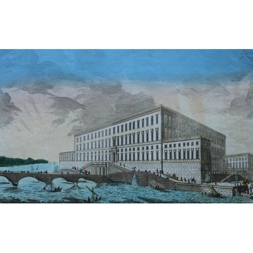 8863 - Vue d'Optique - Palace of the King of Sweden 1765.

This original hand-coloured engraving is the Vue... 