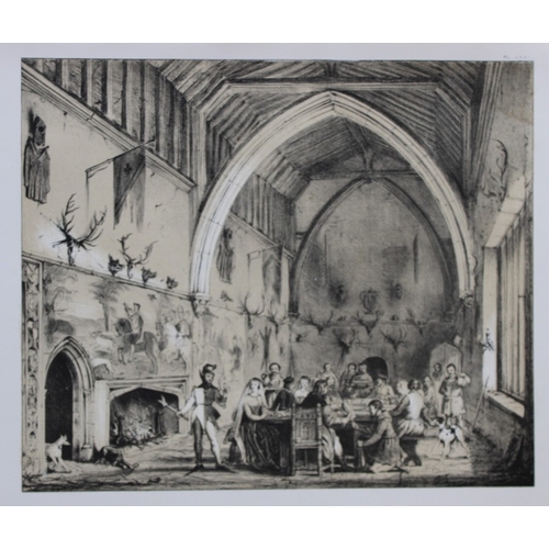 8905 - Nash J - 2 lithographs of the Moat House, Ightham, Kent  1869.

These two lithographs of  The Chapel... 