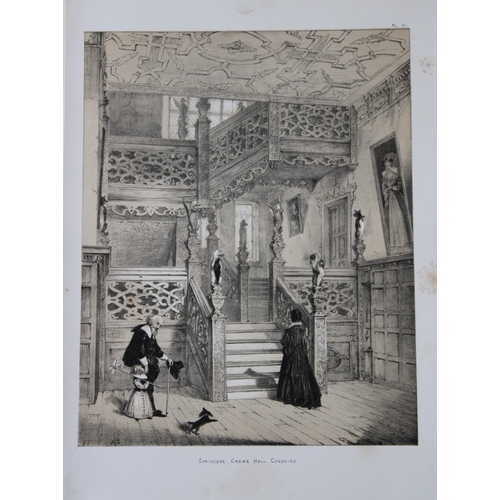 8906 - Nash J - 2 lithographs of Crewe Hall, Cheshire  1869.

These two lithographs of  The Staircase and  ... 