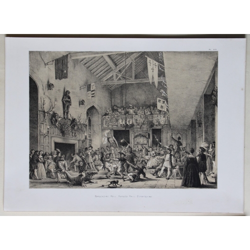 8912 - Nash J - 2 lithographs of Haddon Hall, Derbyshire  1869.

These two lithographs of  The Drawing Room... 