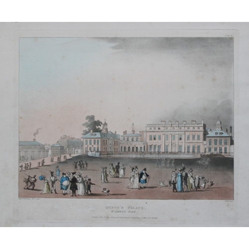 8944 - Rowlandson and Pugin - Queen’s Palace, St James’s Park 1808..

This hand-coloured aquatint of the Qu... 