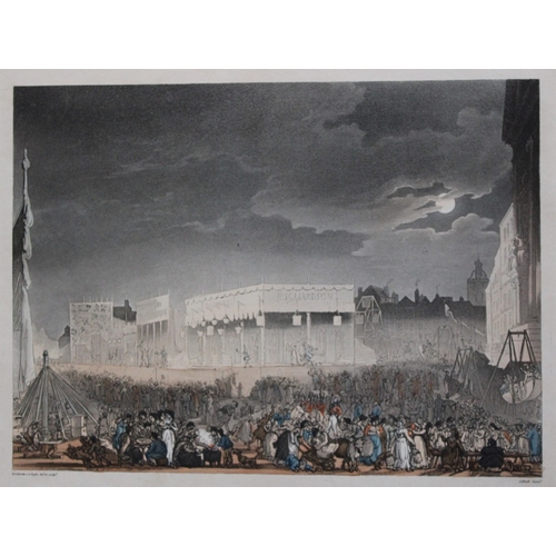 8945 - Rowlandson and Pugin - Bartholomew’s Fair, London 1808..

This hand-coloured aquatint of the Barthol... 