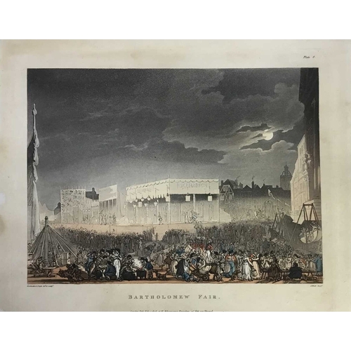 8945 - Rowlandson and Pugin - Bartholomew’s Fair, London 1808..

This hand-coloured aquatint of the Barthol... 