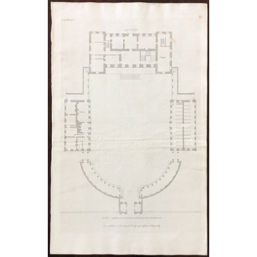 8953 - Colen Campbell - Plan of Burlington House, Piccadilly 1725.

This copper engraving of the General Pl... 