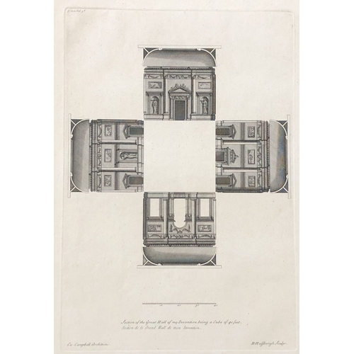 8956 - Colen Campbell - Great Hall at Houghton, Norfolk 1725.

This copper engraving of the Great Hall at H... 