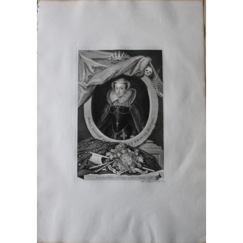 8500 - George Vertue - Rare folio engraving of Mary, Queen of Scots 1736.

A rare original large format eng... 