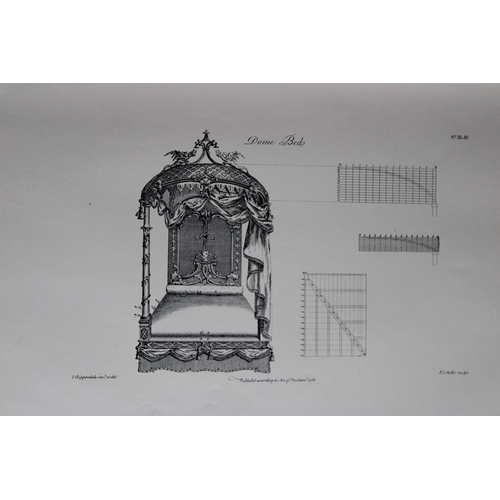 8532 - Thomas Chippendale - 4 engravings of Beds 1762.

These copperplate engravings are from the third edi... 