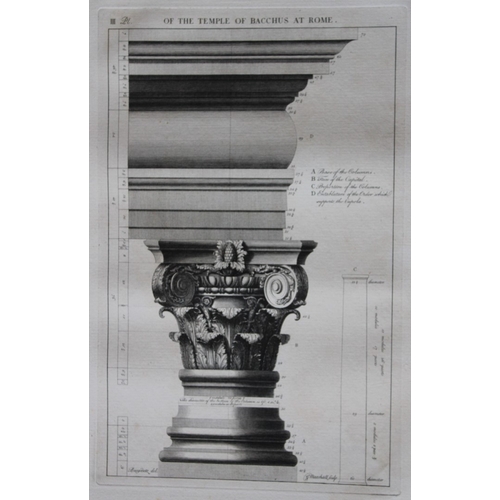 8816 - Anthony Desgodetz - 2 engravings of the Temple of Bacchus 1771.

These rare engravings are from Volu... 