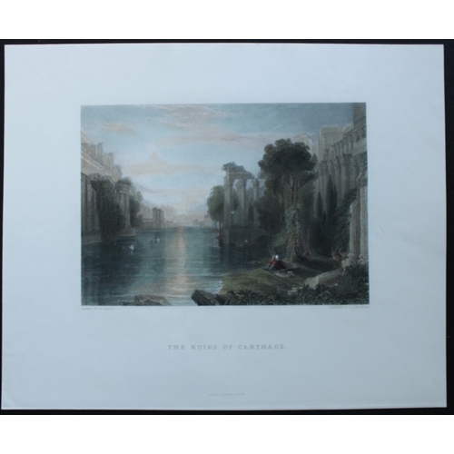 9867 - JT Willmore - The Ruins of Carthage after W Linton c1890. 

This coloured steel engraving of The Rui... 