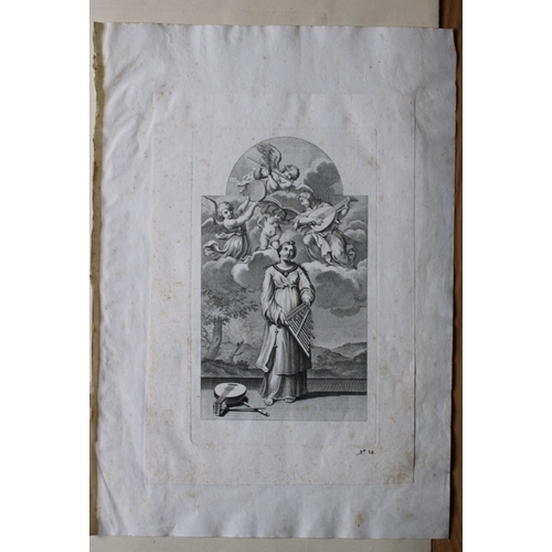 9869 - Lodovico Carracci - 2 engravings from St. Michele Bologna 1776. 

This rare copper engraving is from... 