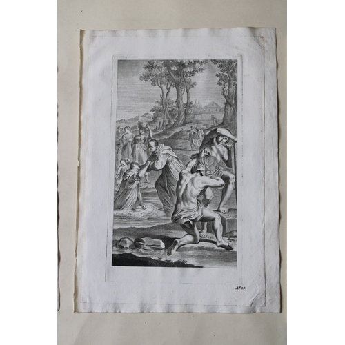 9873 - Lodovico Carracci - 2 engravings from St. Michele Bologna 1776. 

This rare copper engraving is from... 