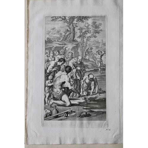 9875 - Lodovico Carracci - 2 engravings from St. Michele Bologna 1776. 

This rare copper engraving is from... 