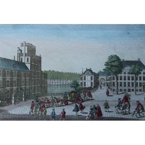 9885 - Vue d'Optique -Buyten Hof, a la Haye, Netherlands c1770. 

This original hand-coloured engraving is ... 