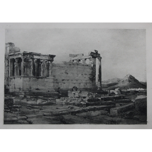 15034 - John Fulleylove 1897 - Etching of Erechtheum and Caryatides.  This superb etching is from Pictures o... 