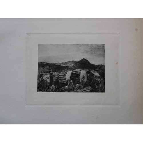 15040 - John Fulleylove 1897 - Etching of Fallen Columns of the Parthenon. This superb etching is from Pictu... 