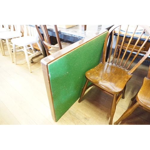 192 - A baise topped gaming table