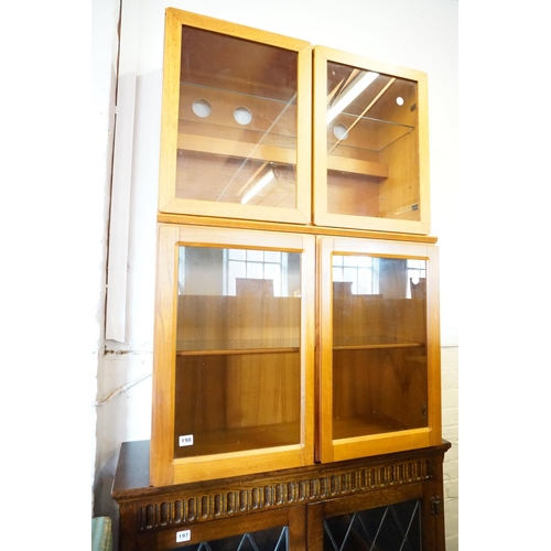 198 - 2 glazed display cabinets